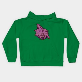 purple flat fuck friday meme crocodile / chonker alligator Kids Hoodie